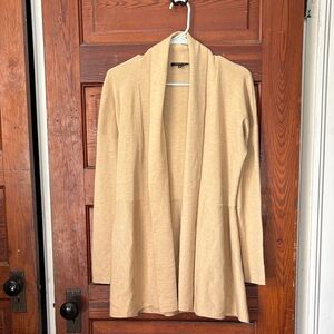 Lafayette 148 lightweight wool open cardigan size small